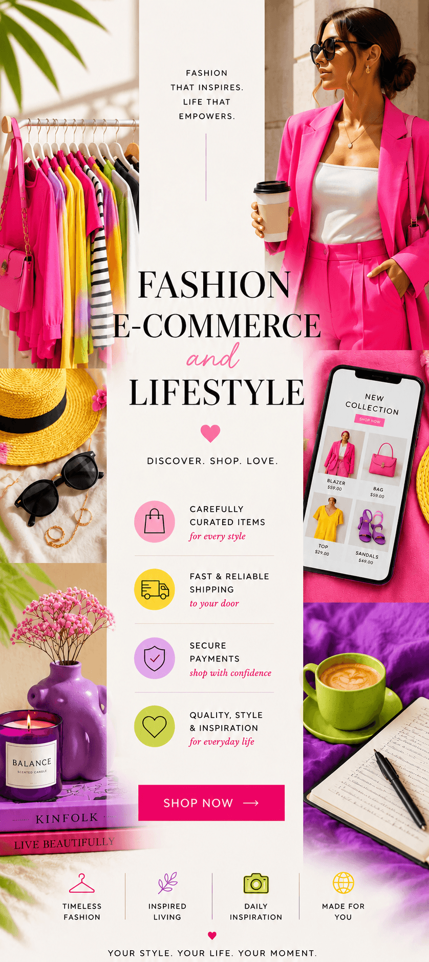 Нови тенденции в модата, e-commerce и лайфстайл.