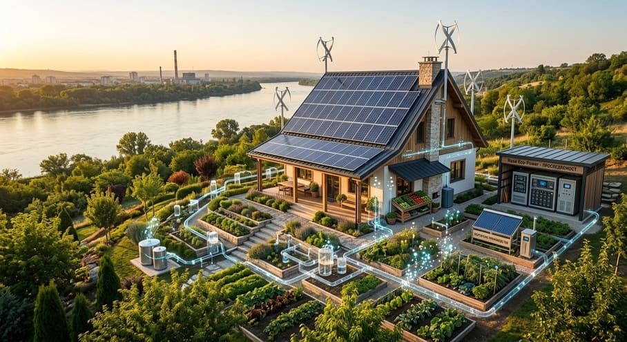 къща, която става електроцентрала